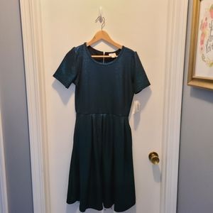 NWT LuLaRoe Amelia Teal Metallic Elegant Large